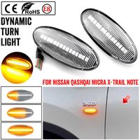 Wholesale Emergency Lights Dynamic Auto LED Side Marker Turn Signal Light Clear For Qashqai J10 X trail T31 Cube Juke Leaf Micra K13 Note E11