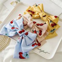 Wholesale Arts And Crafts Retro Fashion Chiffon Big Bow Hairpin Ladies Disc Release Art Spring Clip Korean Version Of The Headdress Ponytail Flower