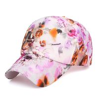 Wholesale Women Vintage Adjustable Floral Printed Baseball Caps Summer Snapback Hip Hop Lady Sun Hats Sunbonnet Accessories Trendy Q0703