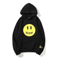 Wholesale Justin Bieber s same drew letter smiley face printed sweater for men and women lovers casual thin Hoodie fashion