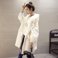 Wholesale Women s Jackets Spring Autumn Korean Casual Bodycon Long Sleeve Hooded Coats Ladies Fashion Windbreaker Clothing Xxxl