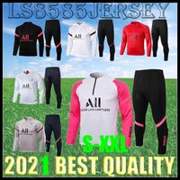 Wholesale 2021 adult kit Long sleeves PARIs soccer jacket uniforms tracksuits MESSI MbappE sergio ramos jerseys train football coat Training top quality