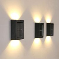 Wholesale Solar Lamps LED Mini Outdoor Wall Lamp Colored Warm Light Up Down Garden Decorative Street Lights