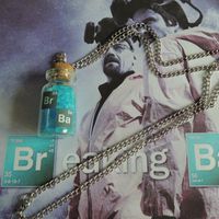 Wholesale Pendant Necklaces Inspired Crystal Sky Blue Vial Cork Bottle Necklace Bath Salt Gifts Classic