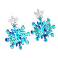Wholesale Christmas Sweet Designer Stud Earrings Personalized Fantasy Color Resin Plate Snowflake Christmas Tree Earring Party Holiday Childlike Candy Ear Jewelry Gifts
