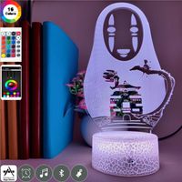 Wholesale Kids LED Night Light Anime D Nightlight No Face Man Desk Lamp Always With Me Birthday Gift Atmosphere Decoration Bluetooth Base