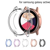Wholesale colorful TPU Transparent Protector Case Cover For for samsung galaxy watch active mm Bumper Cases Accessories