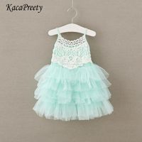 Wholesale Girl s Dresses Angel Baby Pretty Girls Princess Summer Lace Flower Dress For Toddler Kids Wedding Birthday Party Children Clothes Y