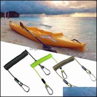 Wholesale Rafts Inflatable Paddling Water Sports Outdoorsrafts Inflatable Boats Tpu Steel Retractable Lanyard Fishing Coiled Heavy Duty Safety Rope