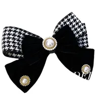 Wholesale Korean Fashion Acts The Role Of Hair Autumn Winter Fund Act Headdress Velvet Thousand Bird Case Bow Hoop Clips Barrettes