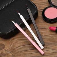 Wholesale Retractable Lip Portable home Metal Handle Makeup Brush Synthetic Lips Make up Tools