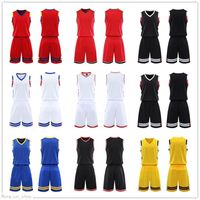 Wholesale Top Quality Team Basketball jersey Men pantaloncini da basket sportswear Running clothes White Black Red Purple Green