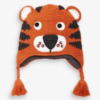 Wholesale Baby Earflap Fce Liner Beani Jacquard Imitate Animal Tiger Beanie Hat