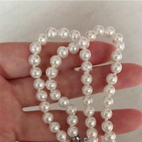 Wholesale Beaded Necklace Lady Pearl Rhinestone Satellite Gift Birthday Party Pendant Travel Meeting Wild Necklace