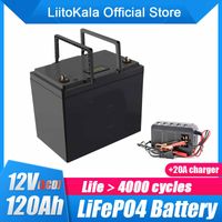 Wholesale LiitoKala v AH lifepo4 battery DIY V V V V battery pack for Start vehicle car Golf cart UPS Household appliances Inverter V20A charger