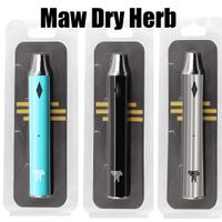 Wholesale MAW mah Kit Dry Herb Vaporizer Kits E Cigarette Integrated Vape Pen Battery Colors Bottom Charge Blister Package