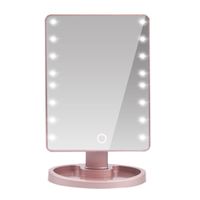 Wholesale 16 LED Light Touch Screen Makeup With x Magnifying Glass Flexible Cosmetics Table Vanity Mirror high quality
