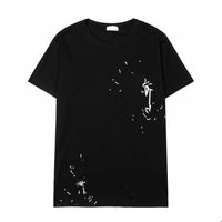 Wholesale 2021 Mens Big Letter Printing Tee T shirts Fashion Trend Embroidery Short Sleeve Round Neck Tops Designer Male Brand Hip Hop Thin Couples Tshirt