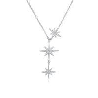 Wholesale Pendant Necklaces Fashion Zircon Meteor Necklace Adjustable Elegant Luxury silver Sweater Chain Long Stars Women Jewelry