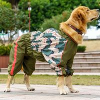 Wholesale Dog Apparel Pet Big Raincoat Jumpsuit Waterproof Breathable Clothes For Medium Large Girl Dogs Rain Coat Golden Retriever Labrador Cloak
