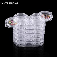 Wholesale Storage Boxes Bins Removable Acrylic Jewelry Box Transparent Nail Accessories Ails Art Drill Finishing