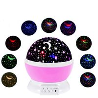 Wholesale Night Lights Led Rotating Light Starry Projector Lamp RGB USB Battery Operated For Baby Bedroom Decoration Kids Christmas