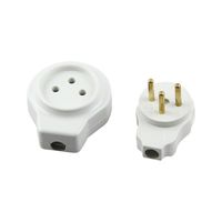 Wholesale Smart Power Plugs Pair Israel Pin AC Electrical Rewireable Plug Male Female Socket Outlet Adaptor Adapter Wire Extension Cord Connector