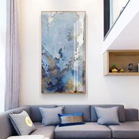 Wholesale Paintings Abstract Blue Marble Background MaGold Canvas Painting Large Wall Art Poster Pictures Living Room Dining Home Decoration