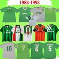 Wholesale 1988 retro Ireland soccer jersey home green away white Irish classic vintage football shirts McGRATH D KELLY KEANE uniforms