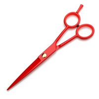 Wholesale Hair Scissors Red A Type Professional Stainless Steel Hairdressing Cutting Shears Salon Tool