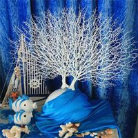 Wholesale Artificial Decoration Coral Branch Fake Plant Marine Series Art Ornament Plastic Peacock Tree For Wedding Shooting Props Window DIY Supplies