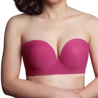 Wholesale Multi Way Women s Smooth Seamless Bra Half Cup Underwire Strapless Convertible Push Up Ladies Lingeire B C D Bras
