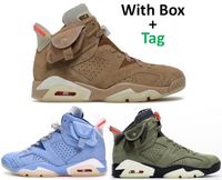 Wholesale Best Quality TS x British Khaki Blue Army Green Cactus Jack Suede Basketball Shoes Men Women s TS Glow In Dark M Reflective Sports Sneakers