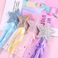 Wholesale Star Sequins Fairy Wand Magic Stick Girl Party Princess Favors Birthday Gift Carnival Wedding Decoration Baby Shower Easter Gift GWD12228