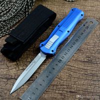 Wholesale Benchmade infidel Survival Automatic Knife bead blast D2 blade Aluminum alloy Handle Outdoor Hunting Camping Tactical Knives with Nylon pouch