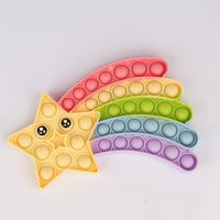 Wholesale Decompression Fidget Toys shooting star Push Bubble Children Stress Relief Squeeze Toy Antistress Soft Squishy Kids Toys Gifts