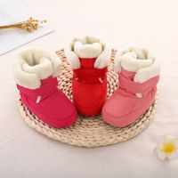 Wholesale Mother Kids Baby Shoes First walkers Unisex Winter Warm Boots For Infant Baby Faux Fur Inner Snow Boots Toddler Prewalker Bootie Y2