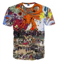 Wholesale new D T shirt Women Short Sleeve Print Naruto costume cosplay T shirts Summer Fashion Men Women Tops