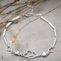 Wholesale Sterling Silver TOP Sell European Style Charm Bracelet Bangle For Women Wedding With Love U Heart Letter Beads Beaded Strands