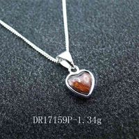 Wholesale Arrival High Quality Sterling Silver Wood Dainty Heart Pendant Necklace For Women Gift