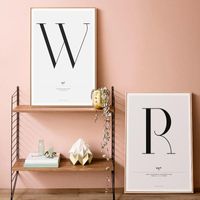 Wholesale Paintings Minimalism Quote Word Canvas Painting Name Letter Nordic Wall Art Personalized Print Poster Decorative Picture Home Decor Design