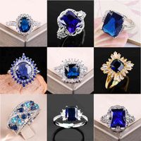 Wholesale Rings Womens bluestone ring breloques jewelry Czech Republic engagement commitment engagement accessories gifts z4k146