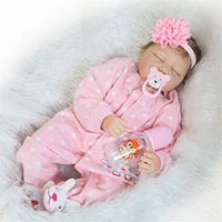 Wholesale 55cm Lifelike Reborn Baby Dolls Real Look Sleeping Girl Pricess Cloth Body Doll Kids Gift Toddler Toy for Sale