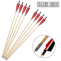 Wholesale 6 Feather Arrow Archery Bow And Arrow For Recurve Bow Compound Bow Hunting Shooting Professional Archery Accessories
