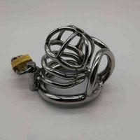 Wholesale NXY Chastity Device Prevent marital Sex testis Separate Cock Cage padlock Stainless Steel Male Device penis Ring chastity Belt