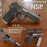 Wholesale NSP Pistol Toy Gun Fine Structure Model Scale DIY Handmade Paper Craft Casual Puzzle Decoration For Kids Adults Gifts