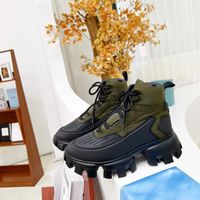 Wholesale Thick Soled High top Shoes Female Triangle Standard Winter New Heightening Lace up Casual Shoes Men and Women Models Military Green Martin Boots NO338