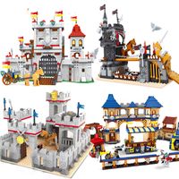 Wholesale Medieval Knights castle Siege Royal Tower Bricks Horse Princess Kingdoms Military Sets Building Blocks Toys
