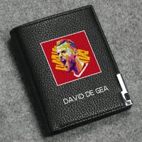 Wholesale David de Gea wallet Good goalkeeper purse Football star short cash note case Money notecase Leather burse bag Card holders