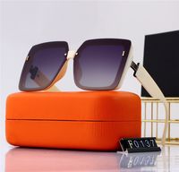 Wholesale Fashion Designer Mens Women Sunglasses Pilot Sunglass Brand Eyewear Sun Glasses Frameless Driver Polaroid Glass Lens With Orange Box